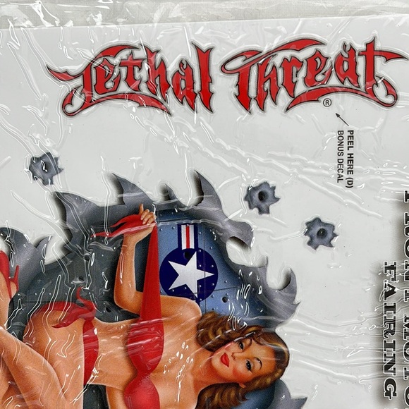 Front Motorcycle Fairing Kit Bomber Girl Fairing Kit Decal Large Decal Kit NWT - Picture 4 of 4